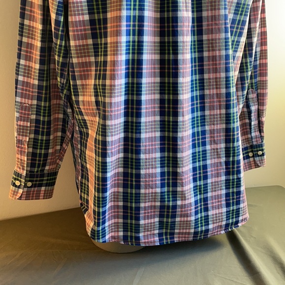 Plaid Peter Millar Dress Shirt Size XL - Picture 5 of 7